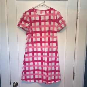 Duffield Lane Pink and White Plaid Dress